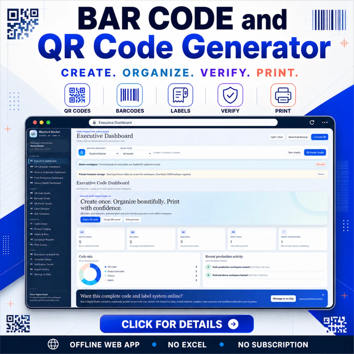 QR Code & Barcode Label Maker product preview